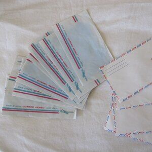 cool lot of 10 vintage unused Air Mail Envelopes, 2 styles